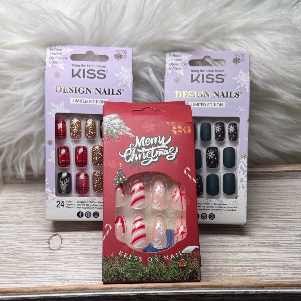 Kiss Limited Edition Festive Holiday Nail Sets NEW